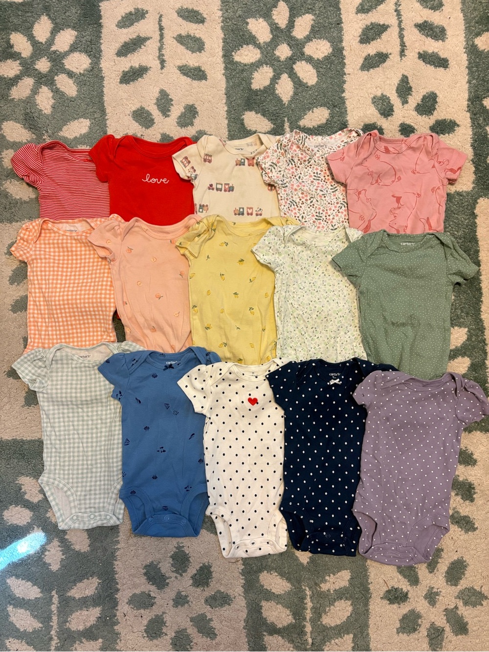 Lot of Carter’s Onesies - Girl 3M